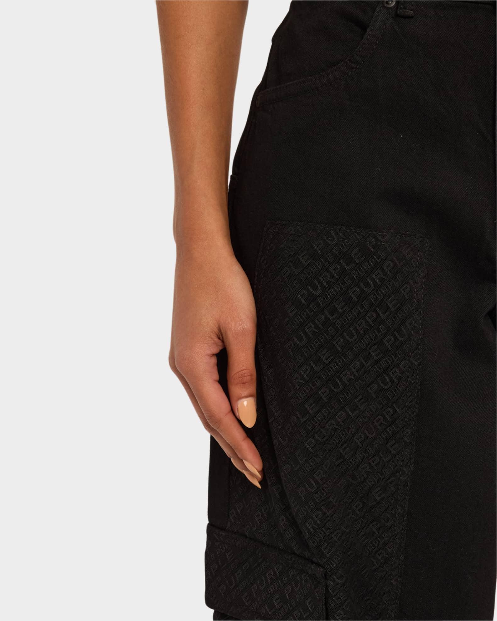 Barrel-Leg Mesh Carpenter Jeans  Product Image