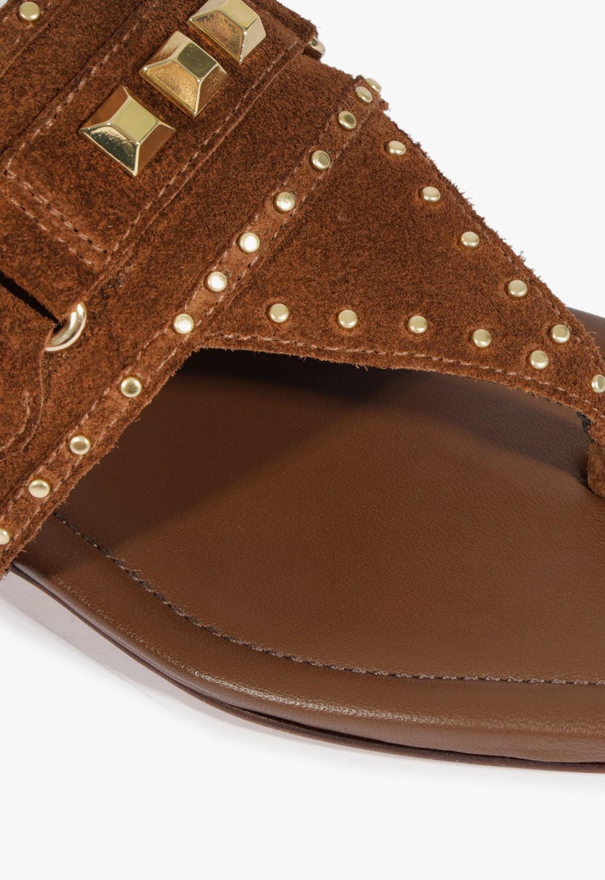 Aria Brown Suede Sandal Product Image