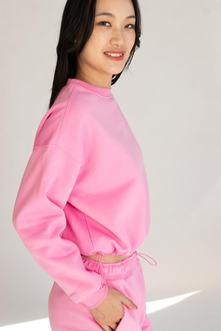 Drawstring Crop Sweatshirt Product Image