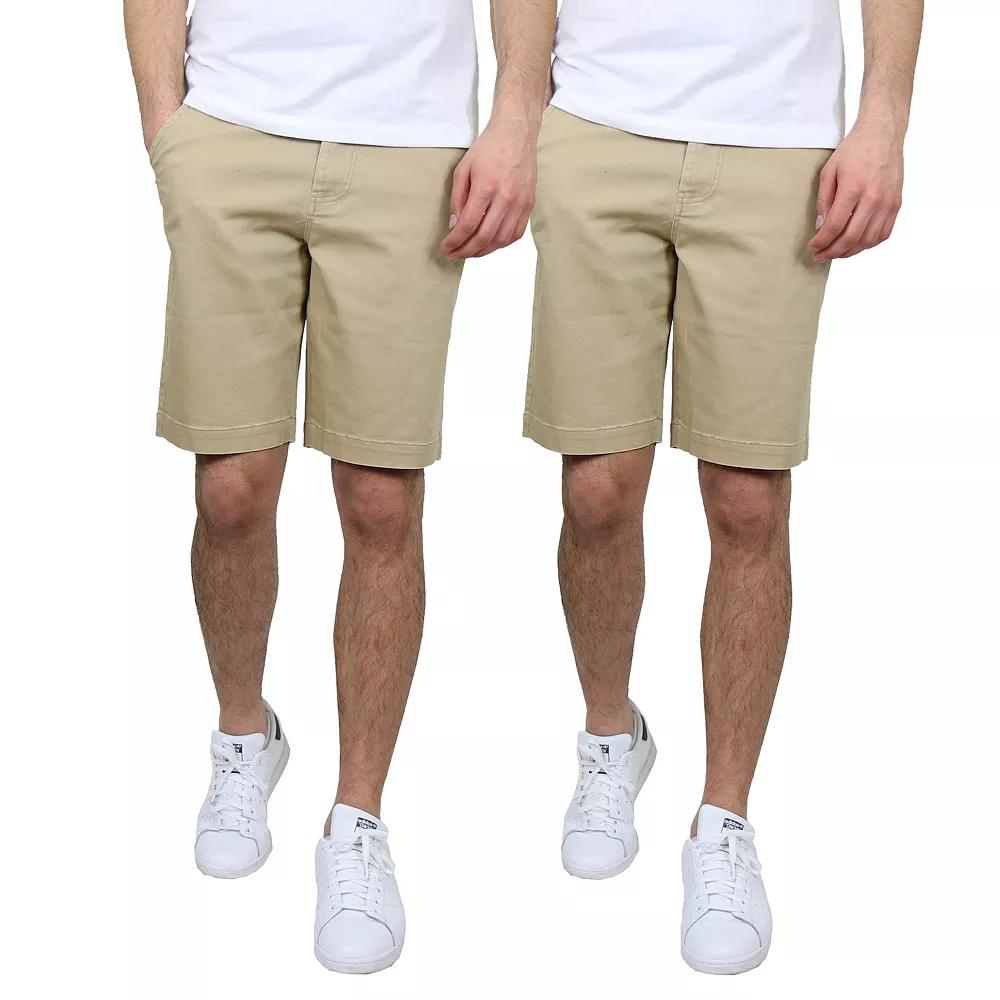 Mens Galaxy 10.5 Slim-Fit Cotton Flex Chino Shorts 2-Pack Green Product Image