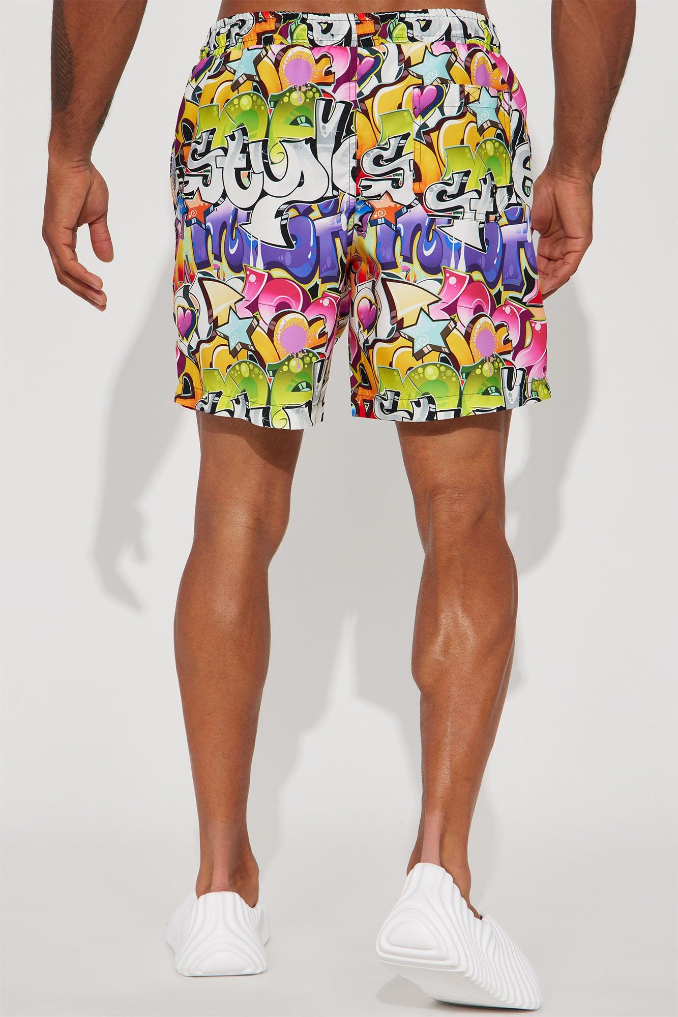 All That Graffiti Swim Classic Trunk - Multi Color Product Image