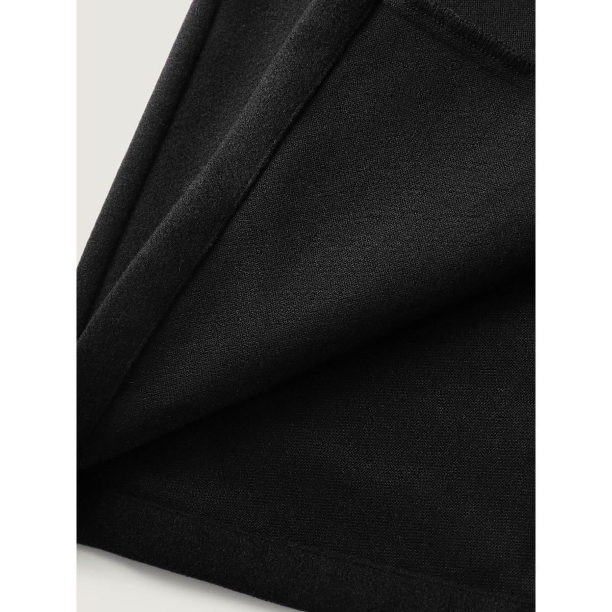 Plus Size Colorful Buttons Hooded Pocket Coat Women Black Playful Gathered Loose Ladies Casual Winter Coats BloomChic 26/4X Product Image