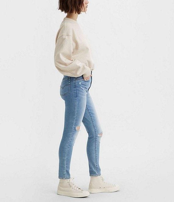 Levi's® 721 High Rise Destructed Skinny Jeans Product Image