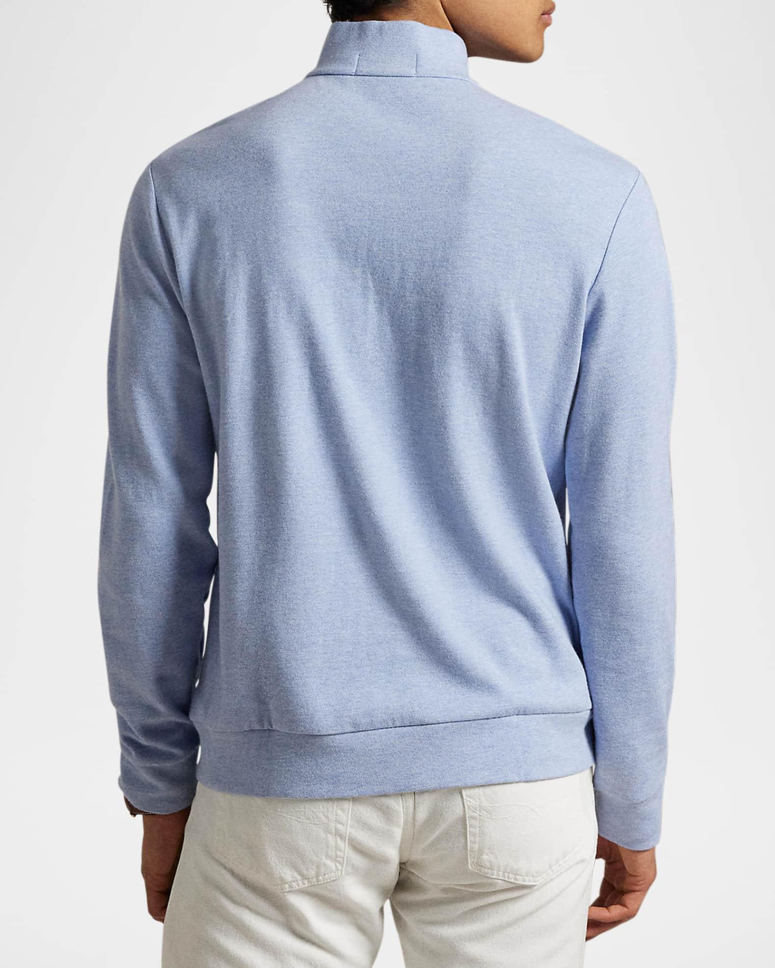 Mens Double-Knit Jacquard Quarter-Zip Sweater Product Image