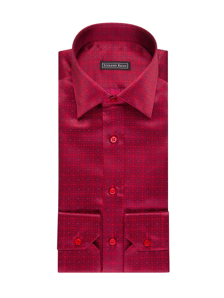 Mens Handmade Silk Dress Shirt Product Image