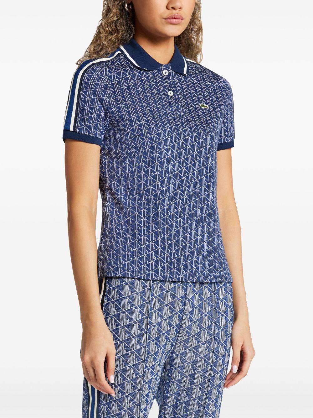 logo-embroidered cotton polo top Product Image