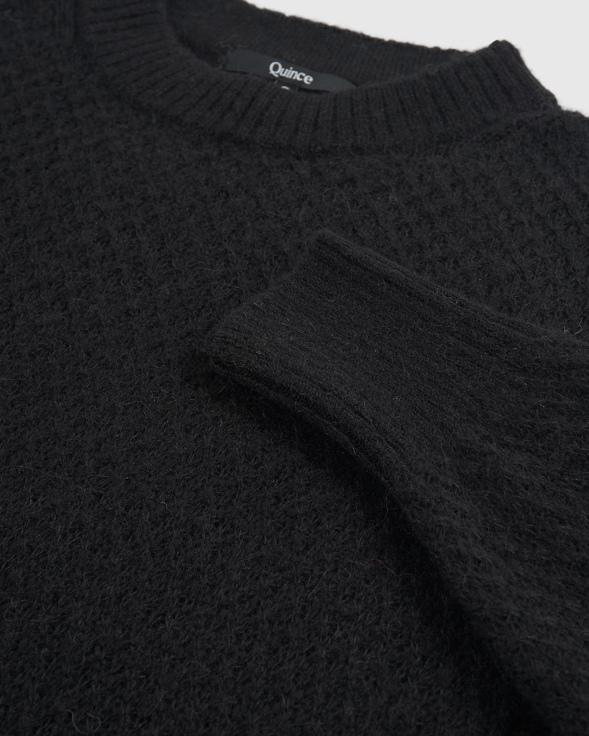 Quince | Women's Baby Alpaca-Wool Diamond Stitch Crew Neck Alpaca Sweater Size XL Product Image