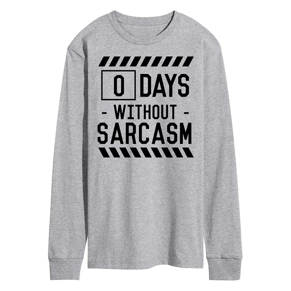 Men's "0 Days Without Sarcasm" Graphic Tee,  Product Image