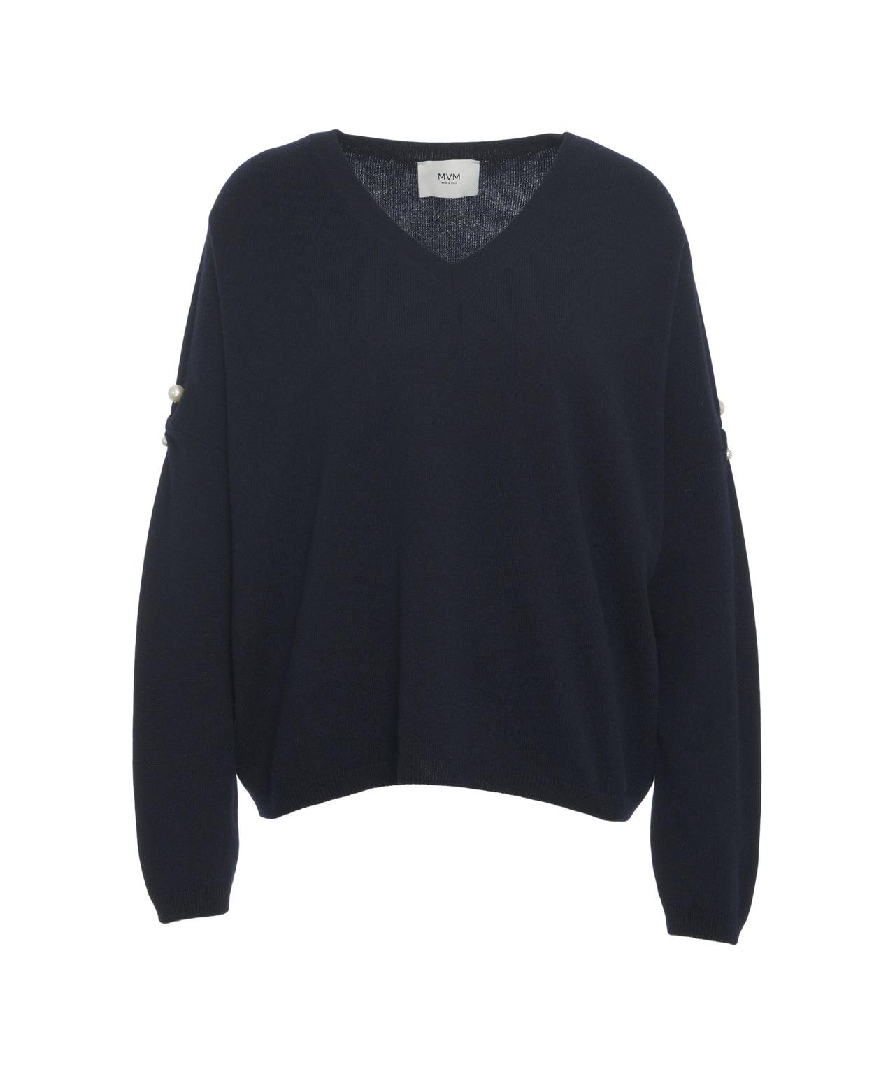 Cashmere sweater with pearl detail Product Image