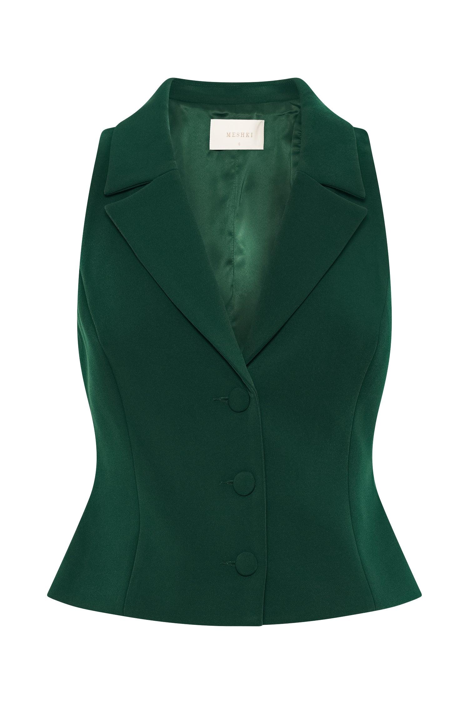 Mura Suiting Vest - Forest Green Product Image