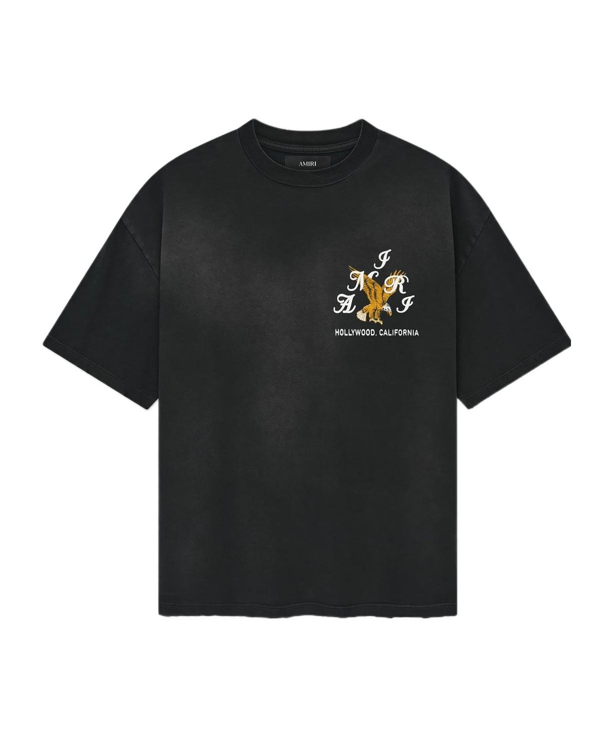Black 'AMIRI' Eagle Oversized T-shirt Product Image