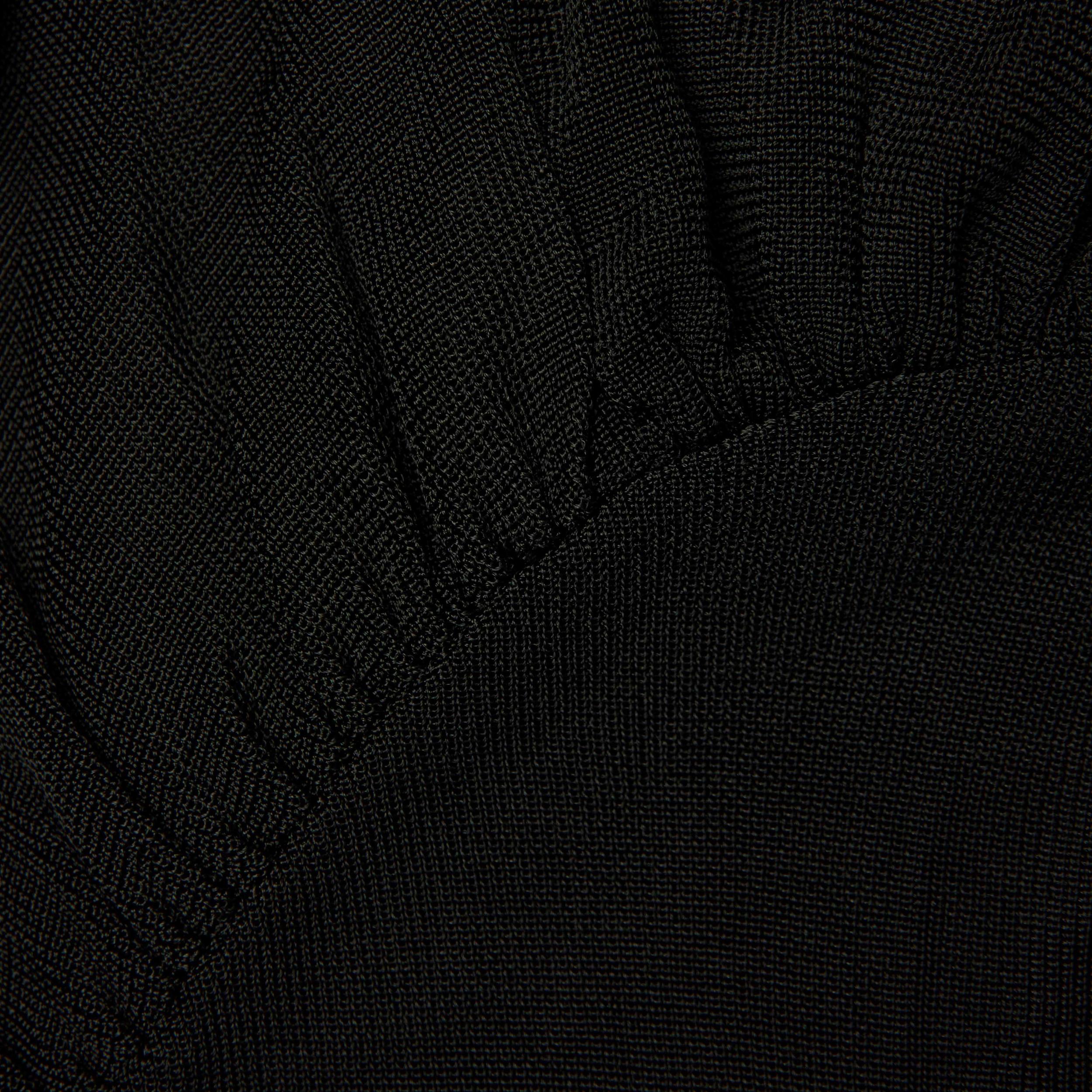 Black Cut Out Viscose Knit Top Product Image