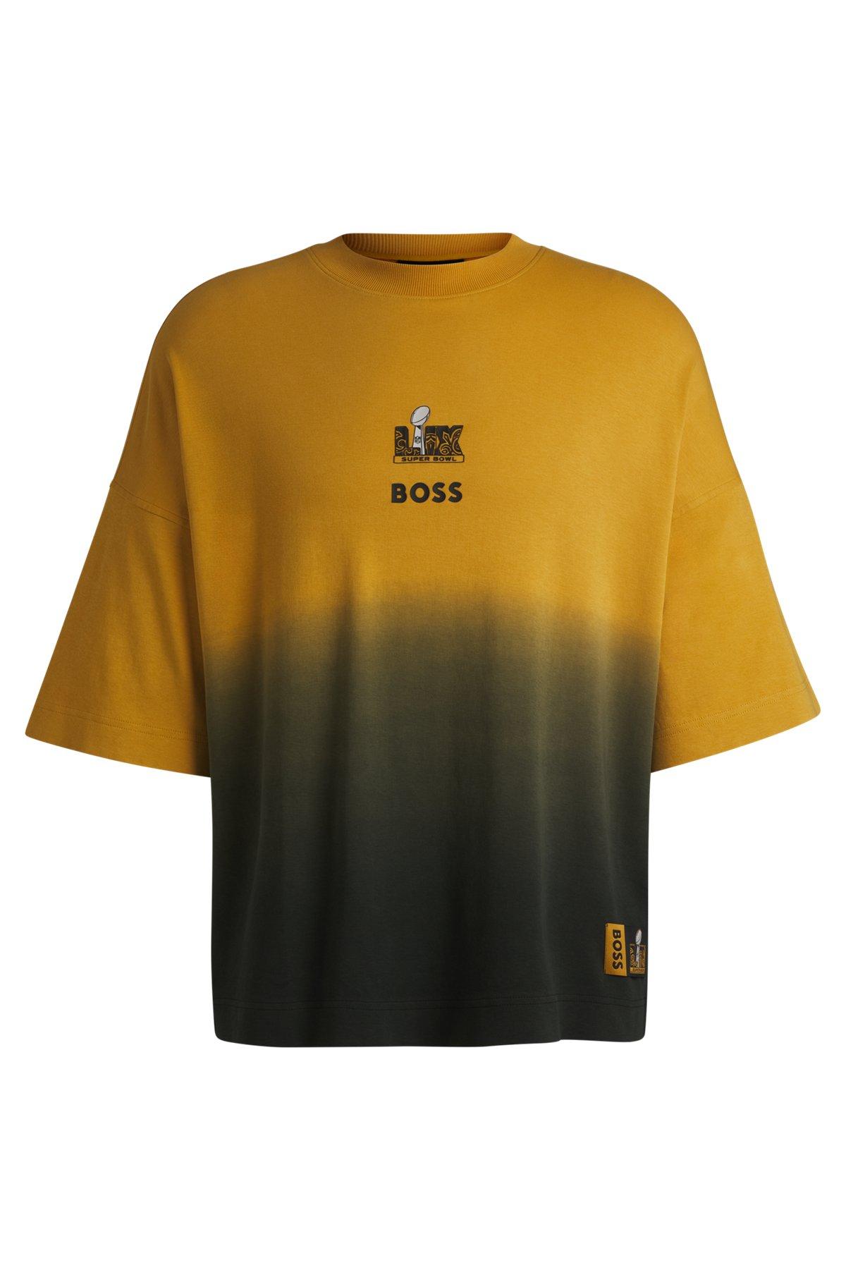 BOSS x NFL cotton T-shirt with gold-tone embroidery Product Image