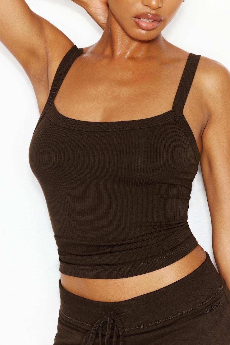 Open Neck Ribbed Cami Top Product Image