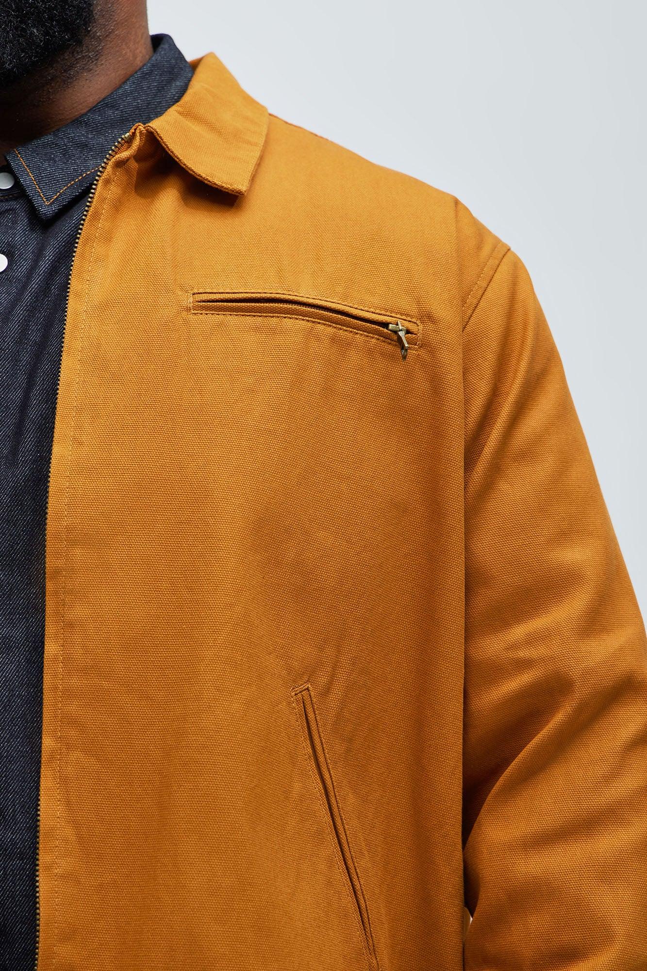 Alexander Utility Canvas Zip Work Jacket - Tan Product Image