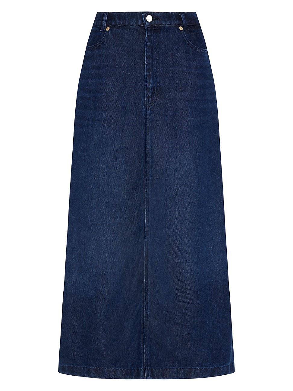 Womens Denim Midi-Skirt Product Image