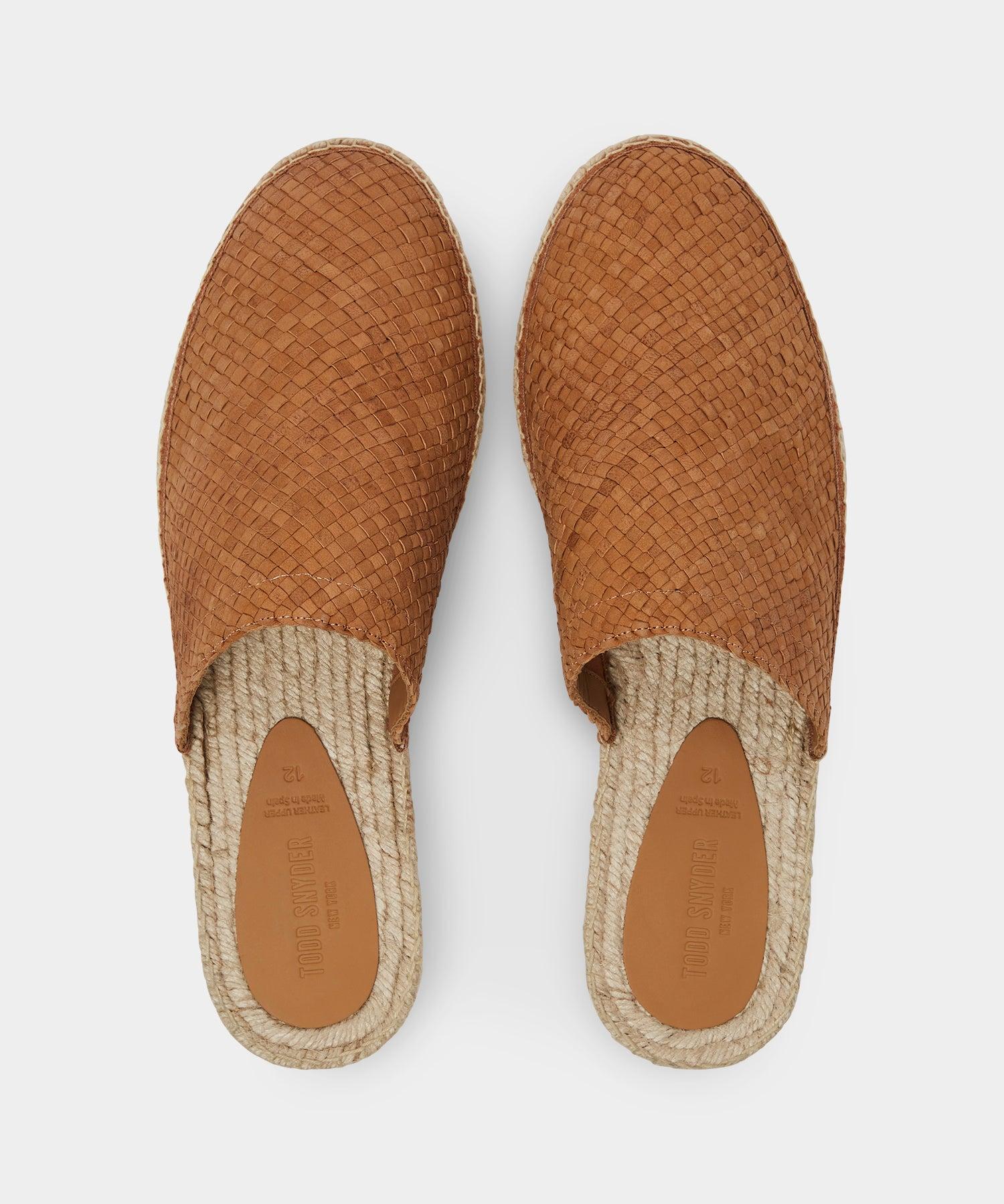 Woven Leather Espadrille Mule Product Image