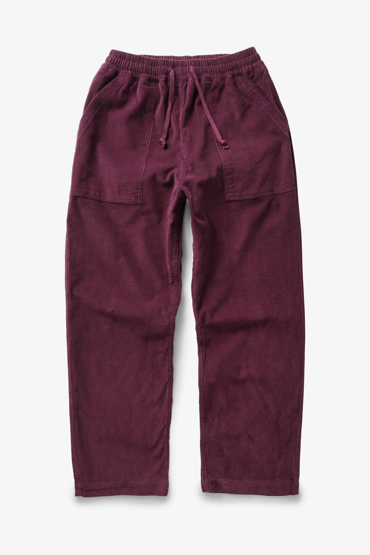 Corduroy Chef Pants - Plum Product Image