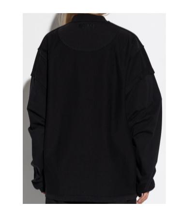 VETEMENTS Embroidered Cotton T-shirt In Black Product Image