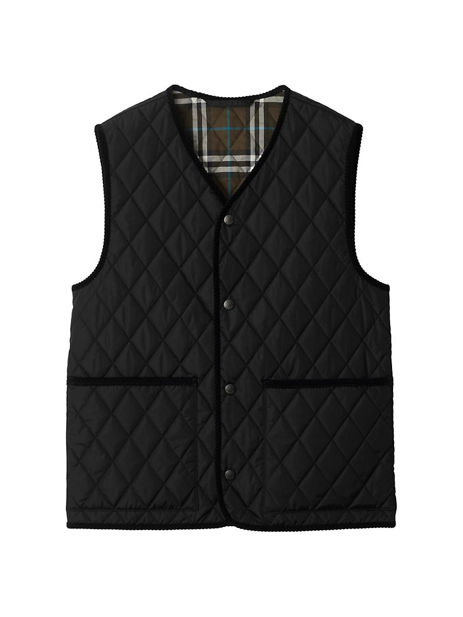 Mens Tiverton Quilted V-Neck Vest Product Image