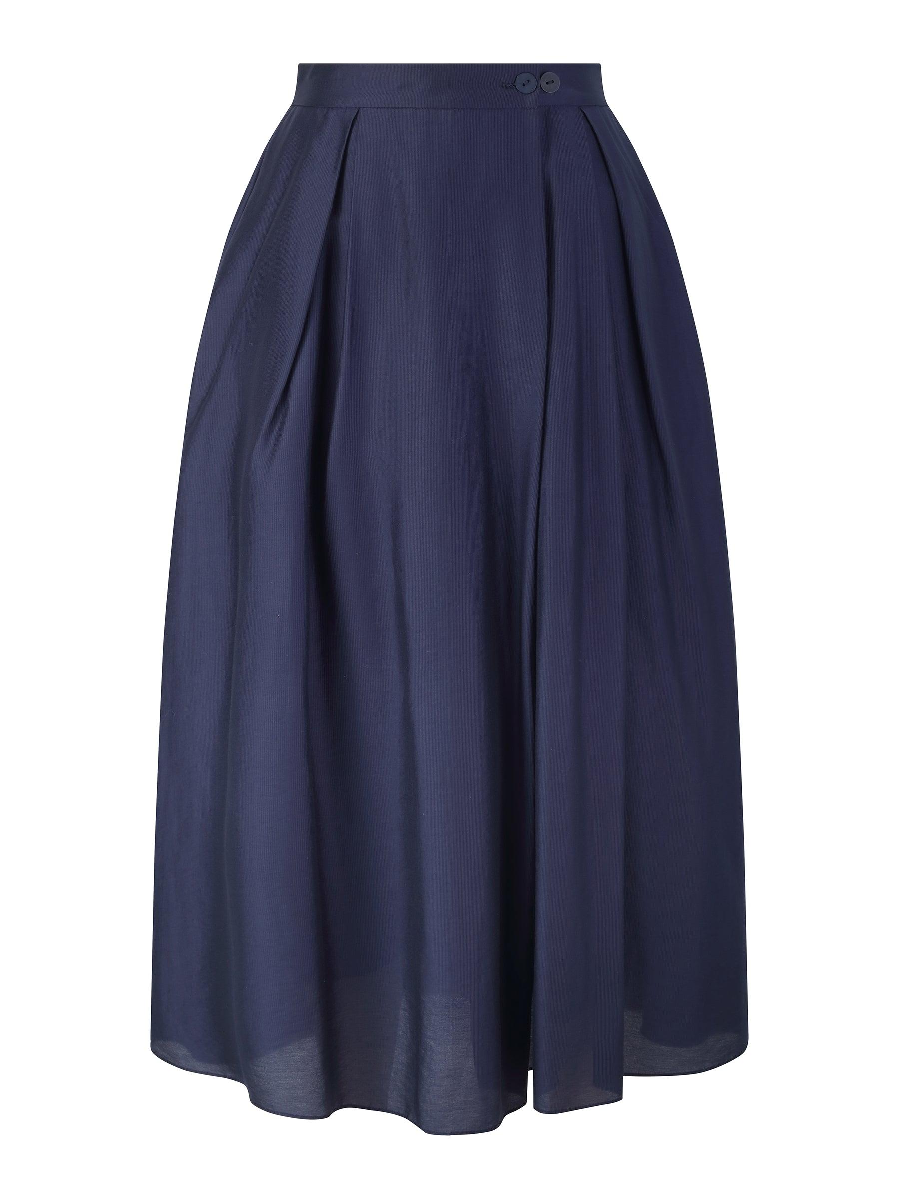 Tencel Blend Adjustable Waist Women A-Line Culottes Product Image