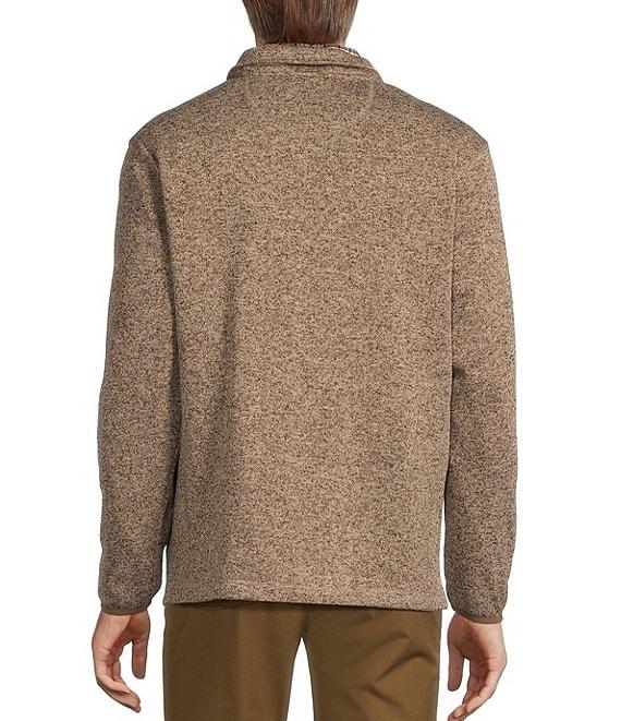 Roundtree & Yorke Long Sleeve Solid Sweater Fleece Quarter-Zip Pullover Product Image