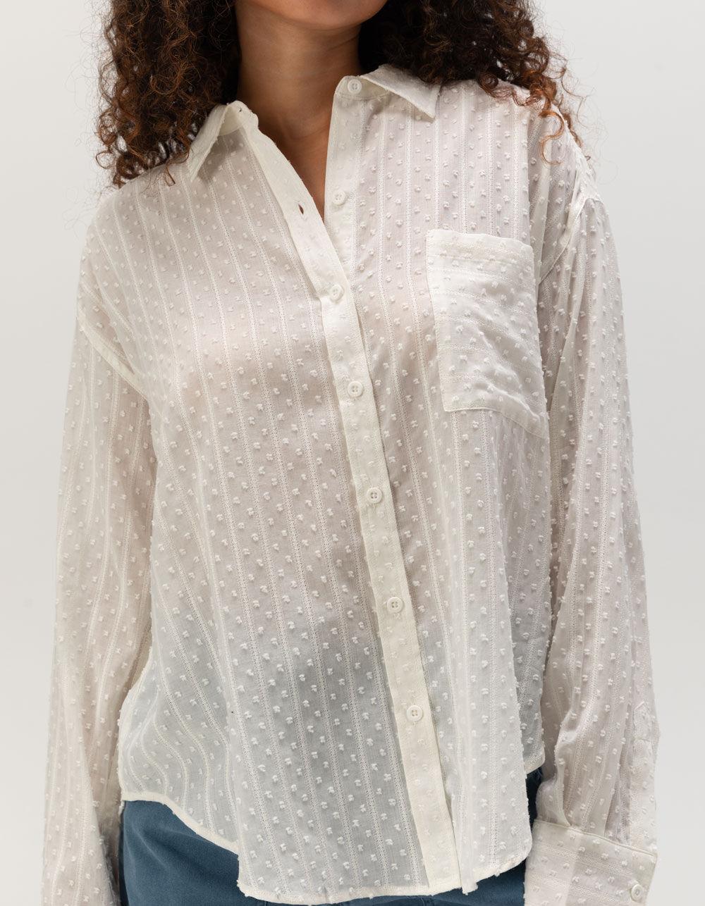 BRIXTON East Side Womens Button Up Shirt - WHITE Product Image