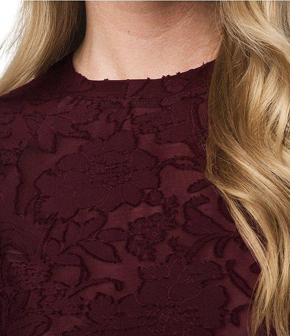 Splendid Cecelia Floral Burnout Crew Neck Long Sleeve Tee Product Image