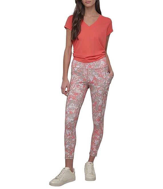 DKNY Sport Elevate Interlock High Waist 7/8 Printed Fitness Leggings Product Image