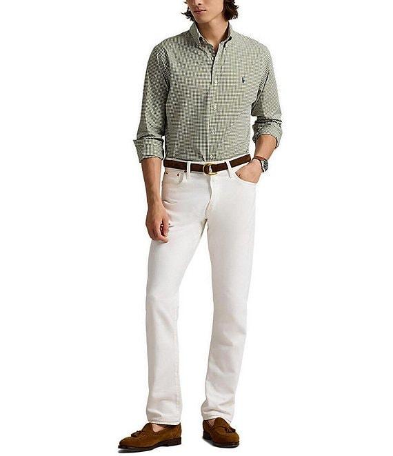 Polo Ralph Lauren Classic Fit Gingham Stretch Poplin Long Sleeve Woven Shirt Product Image