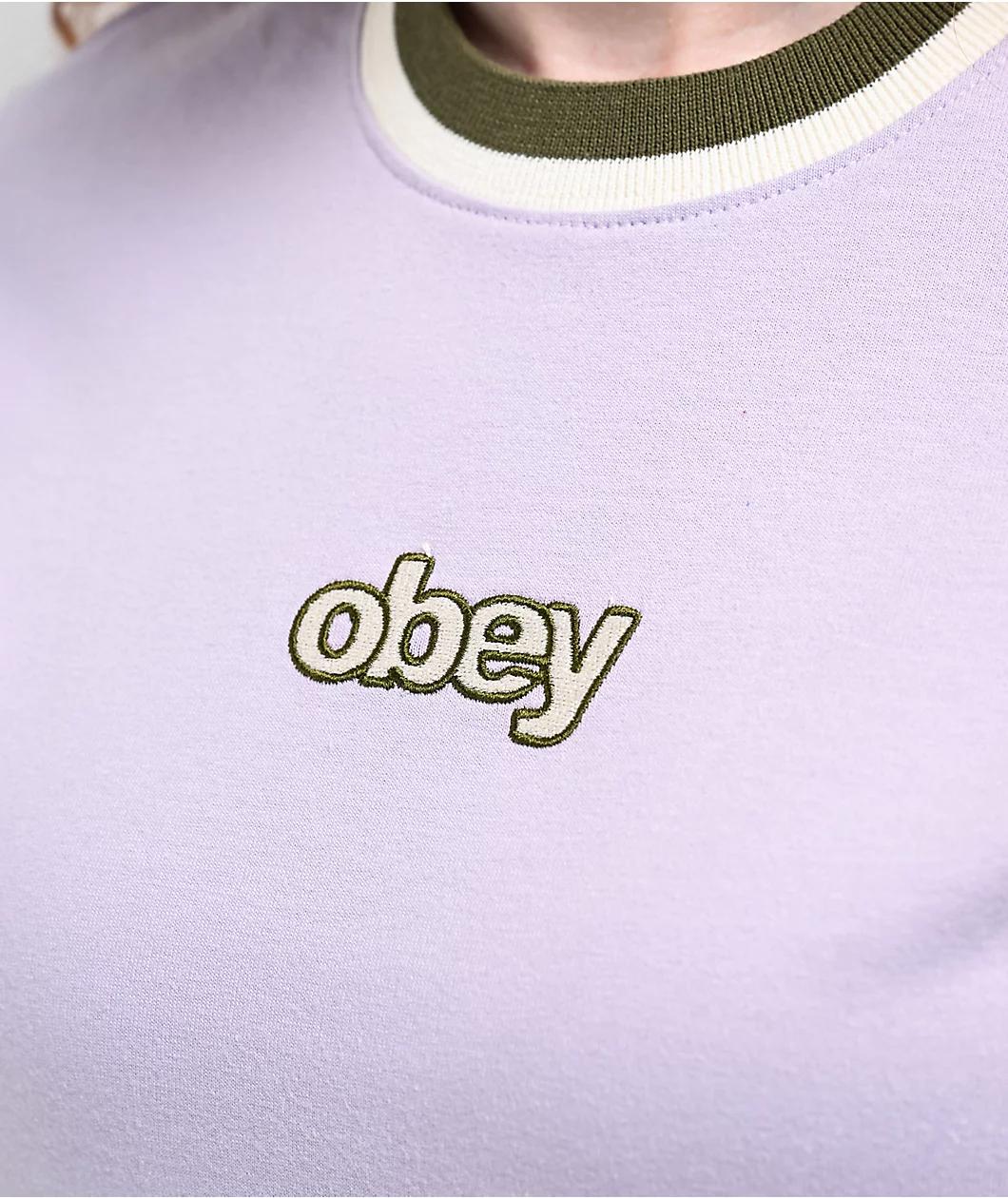Obey Penny Orchid Petal Ringer T-Shirt Product Image