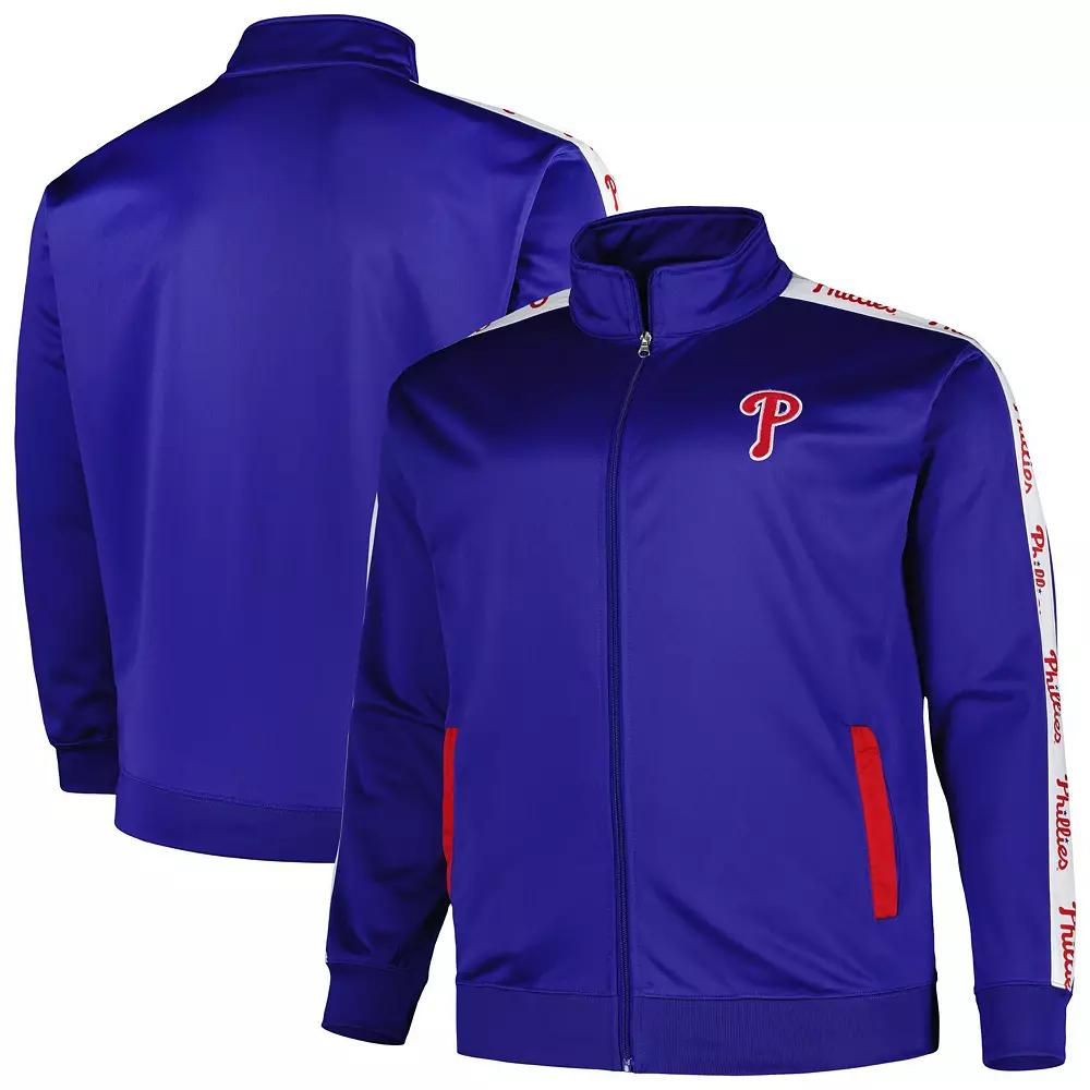 Men's Royal Philadelphia Phillies Big & Tall Tricot Track Full-Zip Jacket,  Product Image