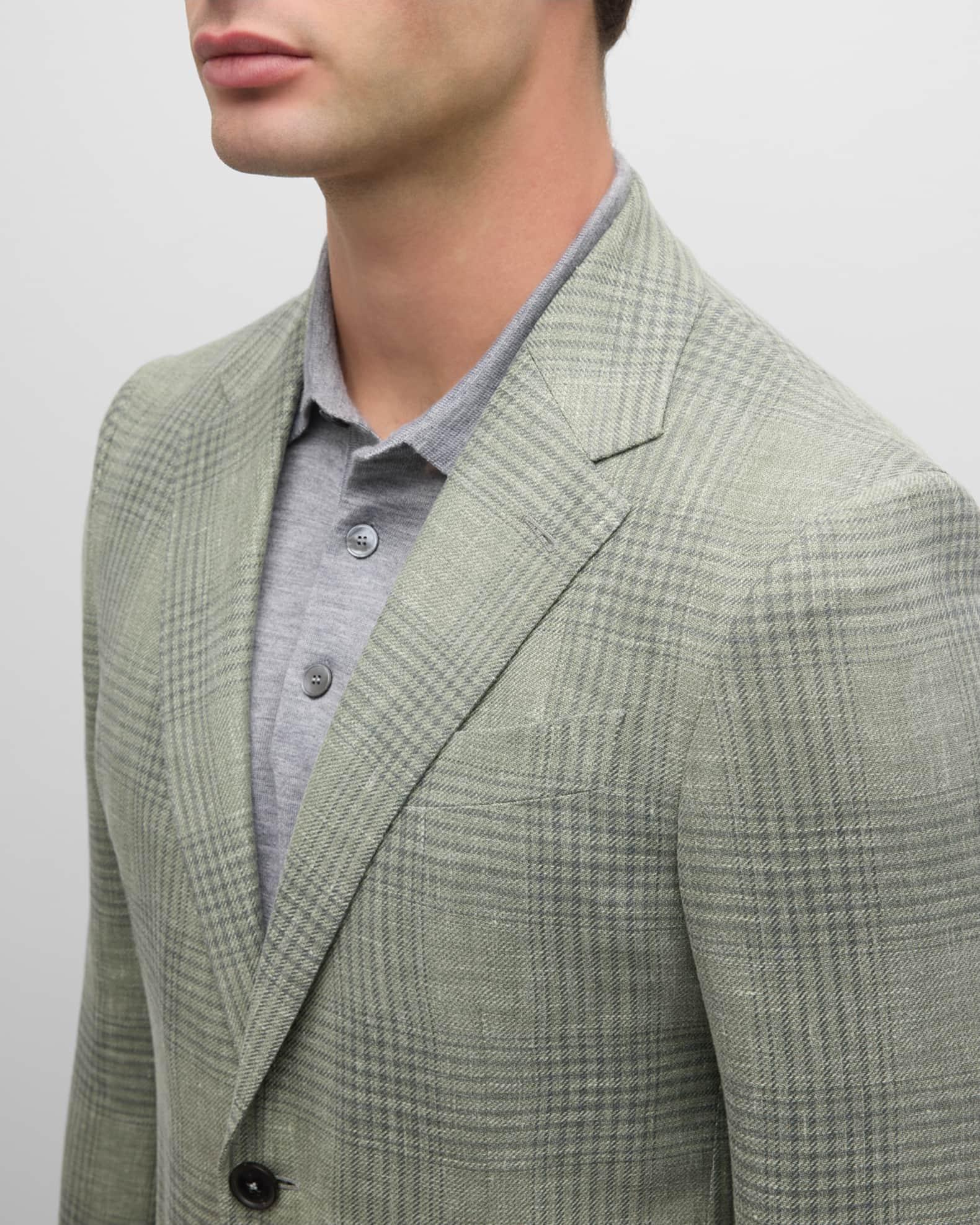 Men's Plaid Linen-Blend Sport Coat Product Image
