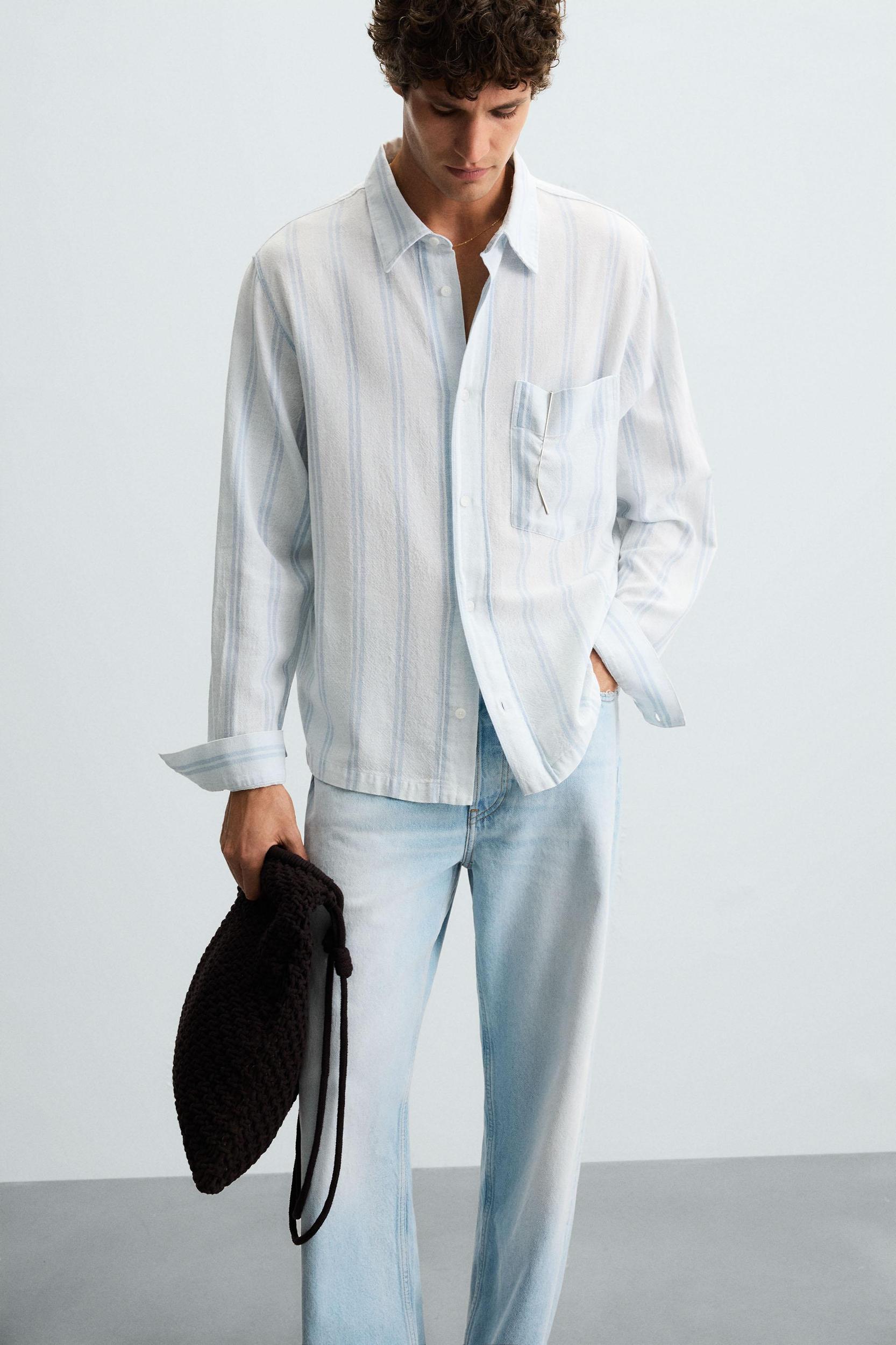 TEXTURED STRIPED SHIRT Product Image
