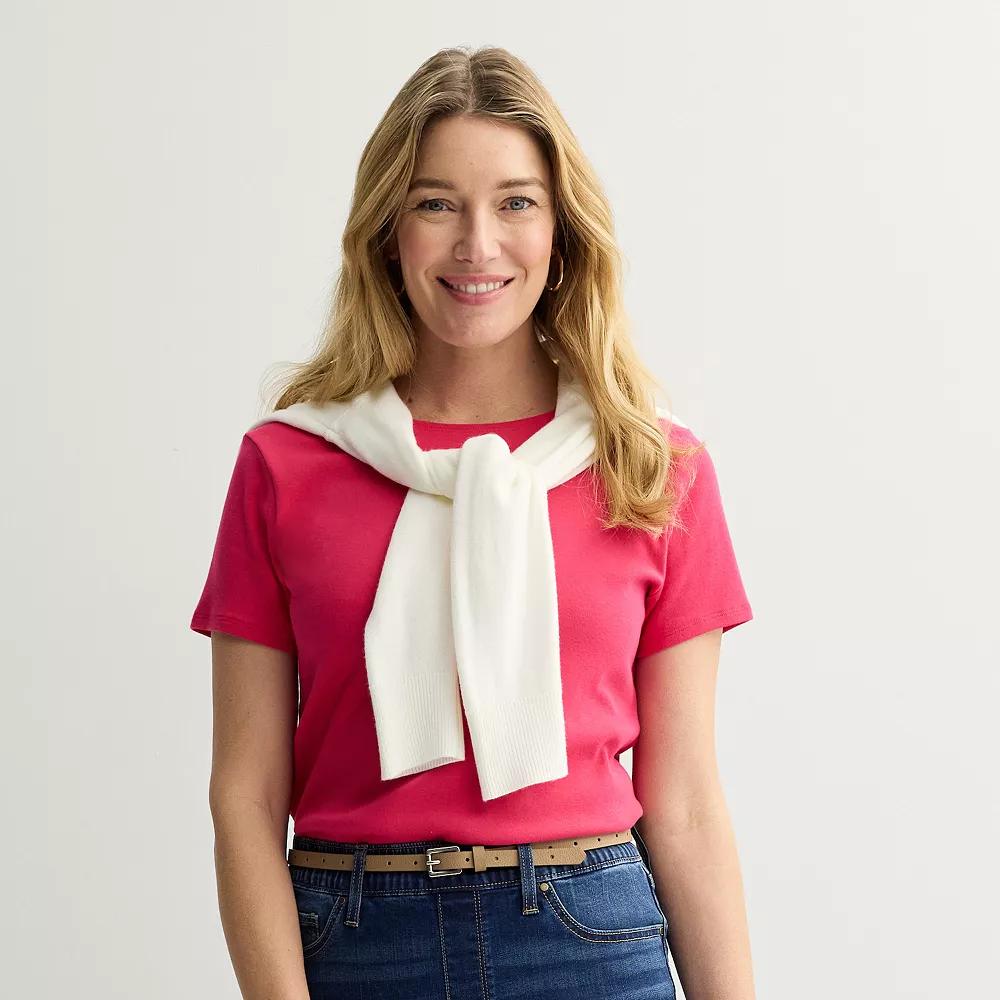 Women's Croft & Barrow® Essential Crewneck Tee,  Product Image