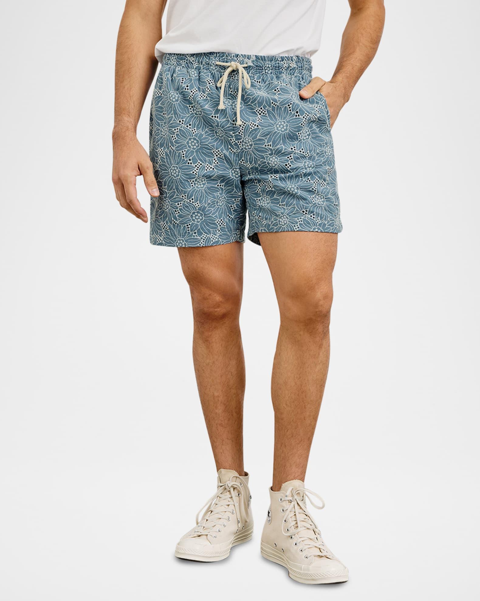 Men's Logan Floral Embroidered Pull-On Shorts Product Image