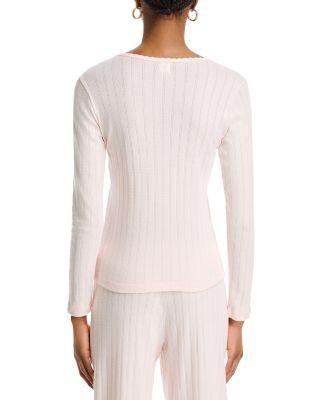 Pointelle Long Sleeve Top Product Image