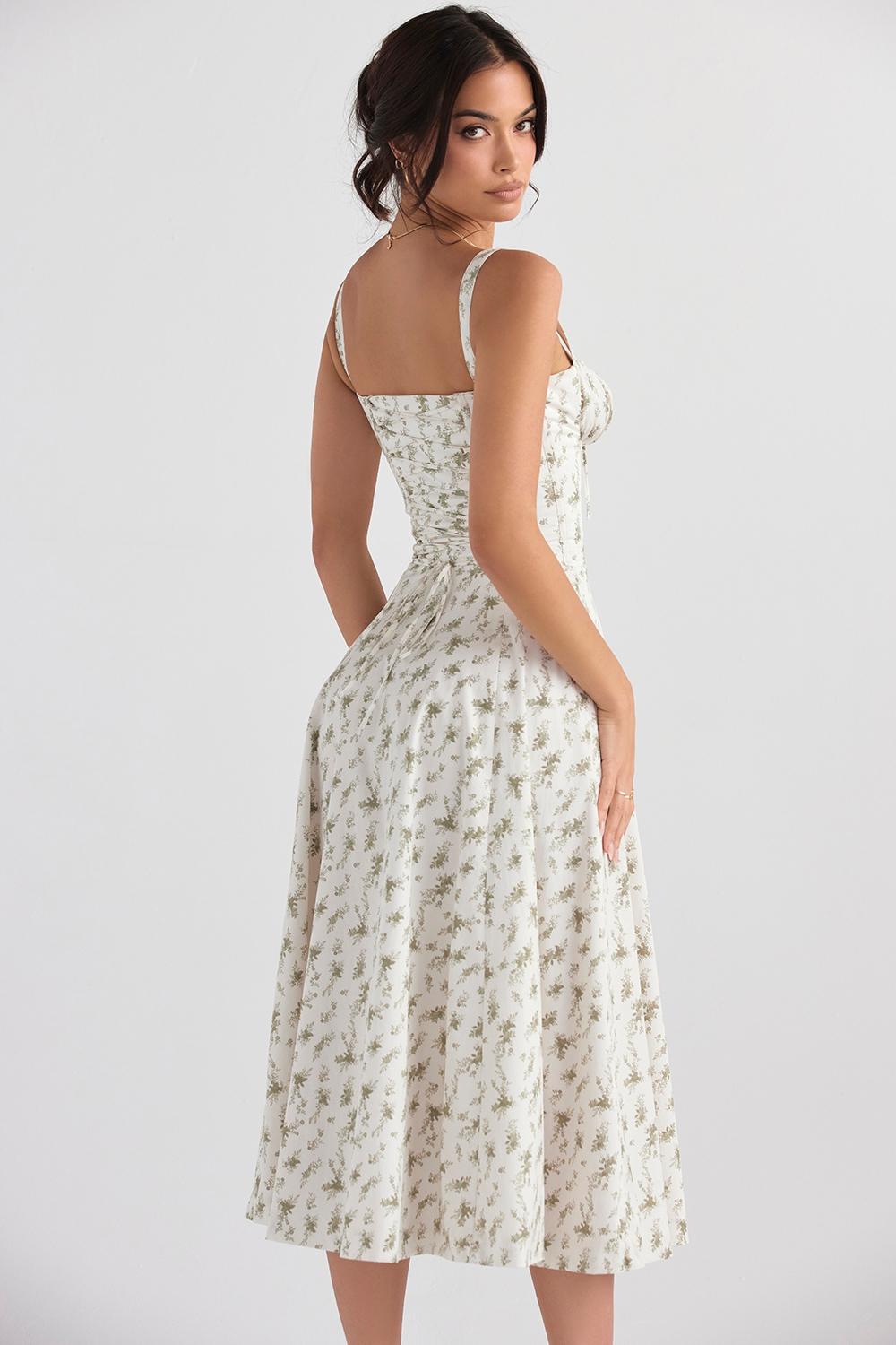 Carmen  garden print bustier sundress - sale Product Image