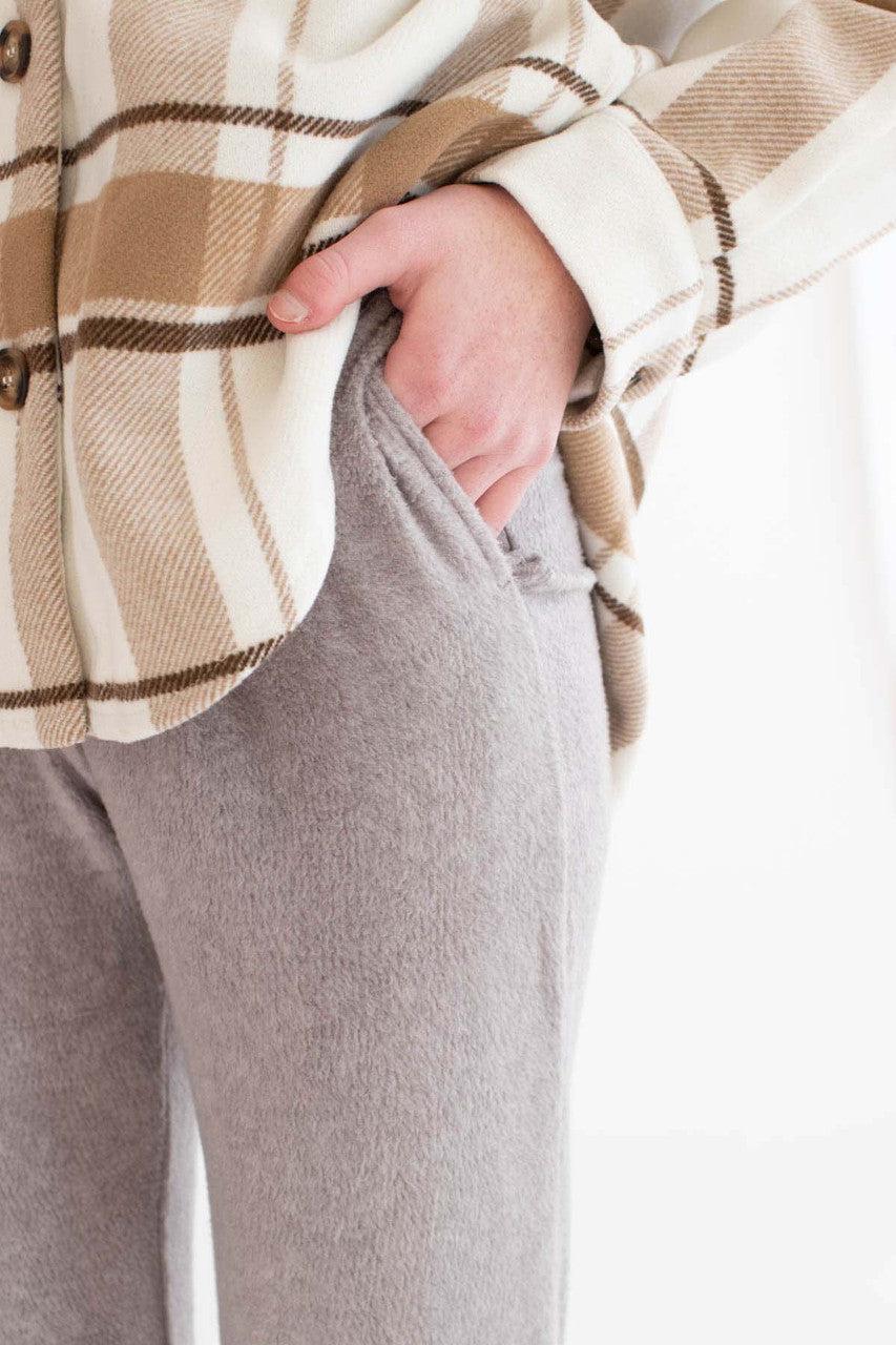Heather Grey Fleece Joggers Product Image