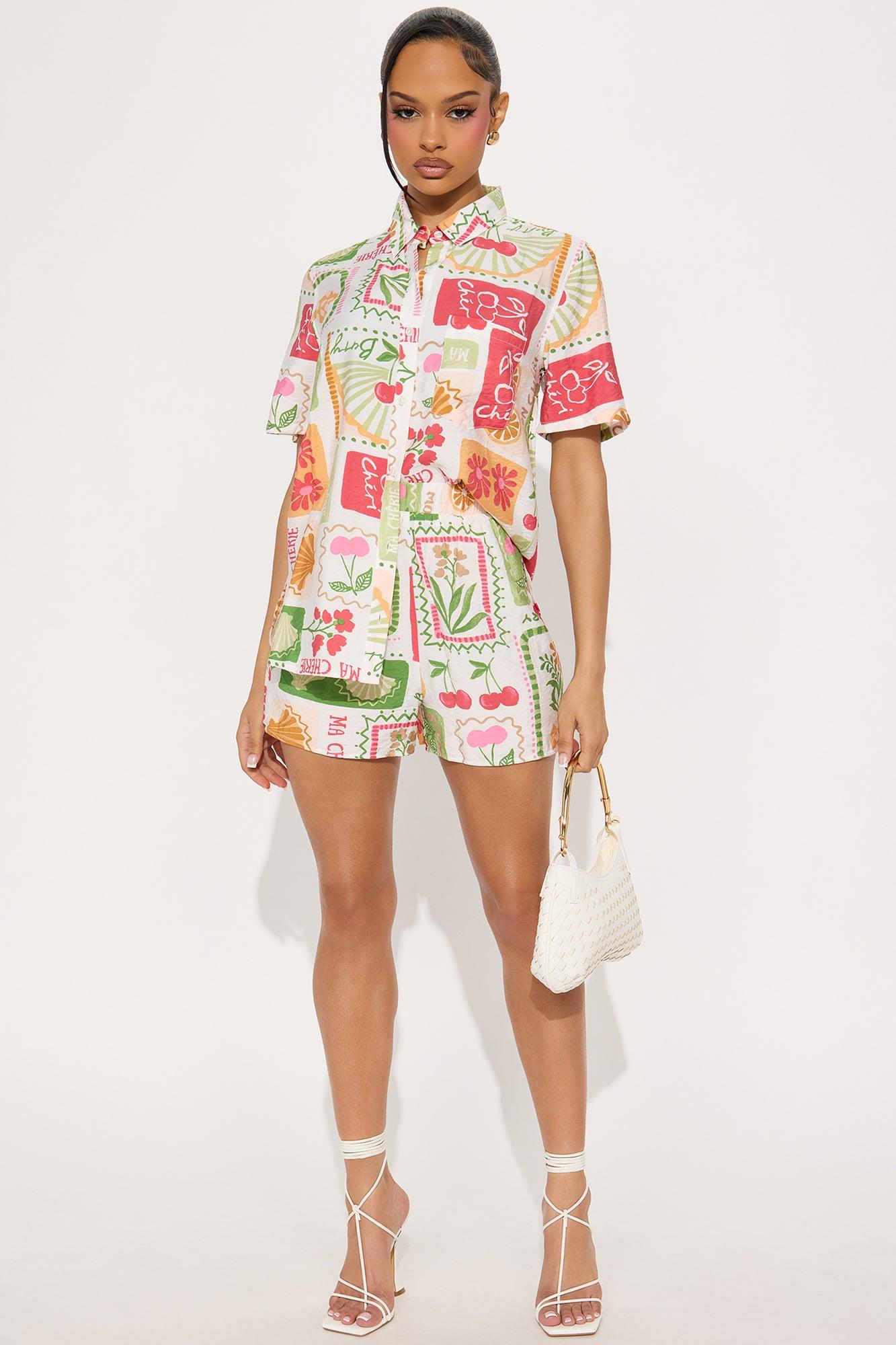 Tropical Dreams Short Set - Multi Color Product Image