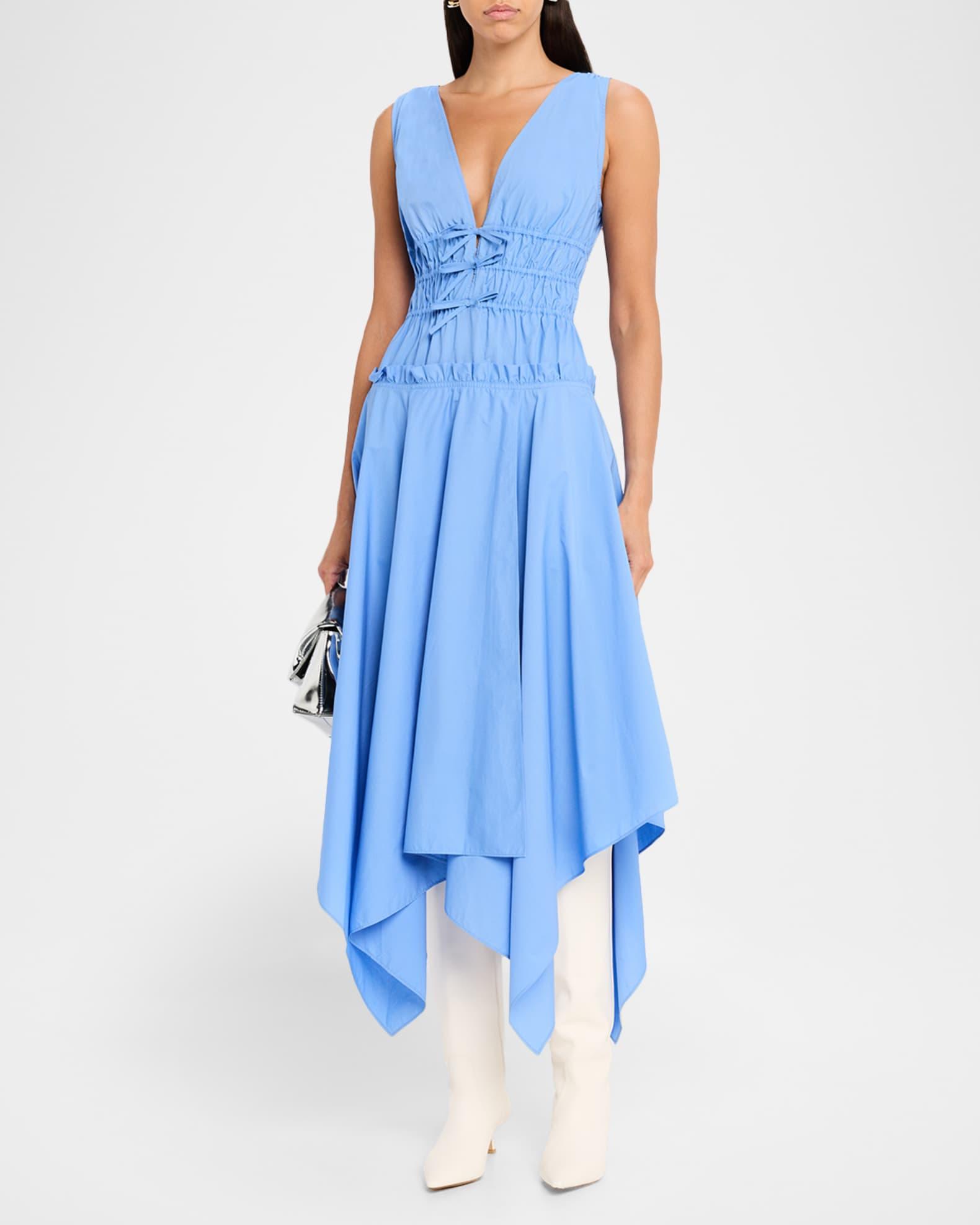 Zelie Tie-Front Cotton Poplin Dress Product Image