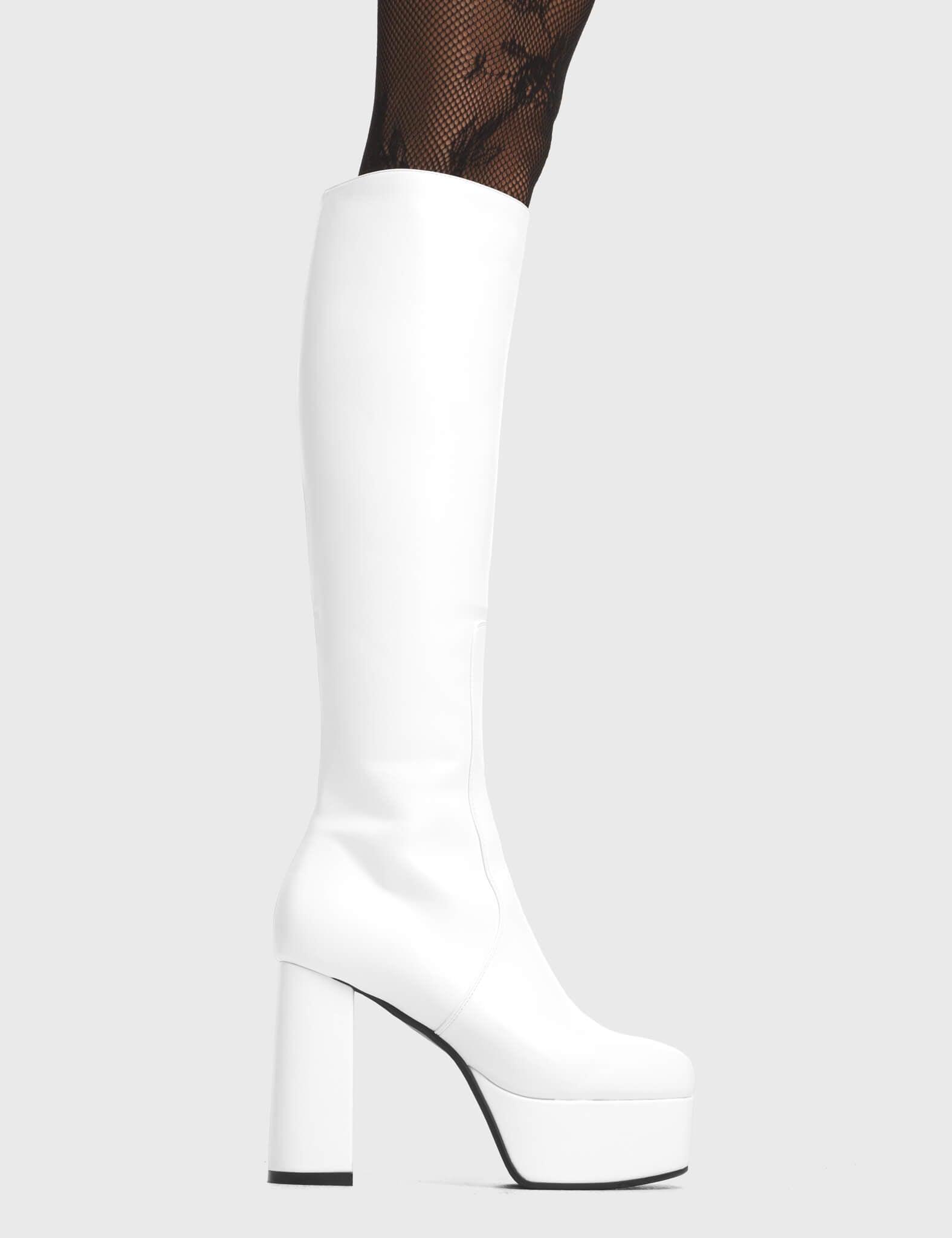 Whatta Showdown Platform Knee High Boots Product Image