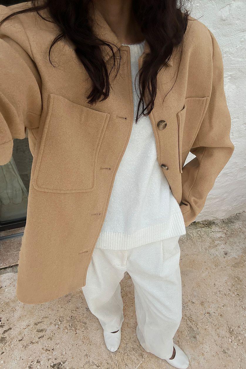 Oversized Wool Blend Jacket Product Image