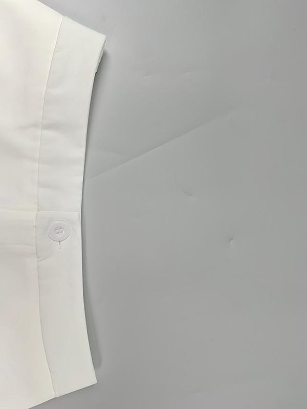 High Waisted Loose Solid Color Pants Trousers Product Image