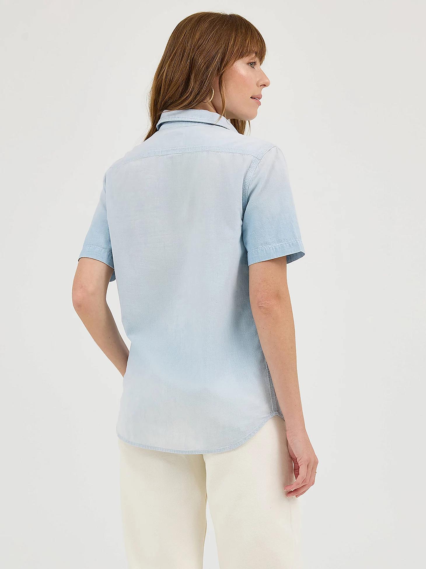 Women's Chambray Utility Button Down Shirt | Women's Tops & Tees | Lee® Product Image