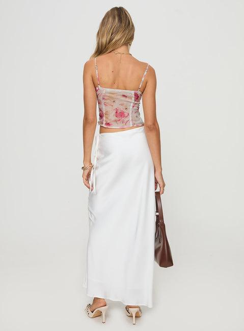 Fluttering Maxi Skirt White Product Image