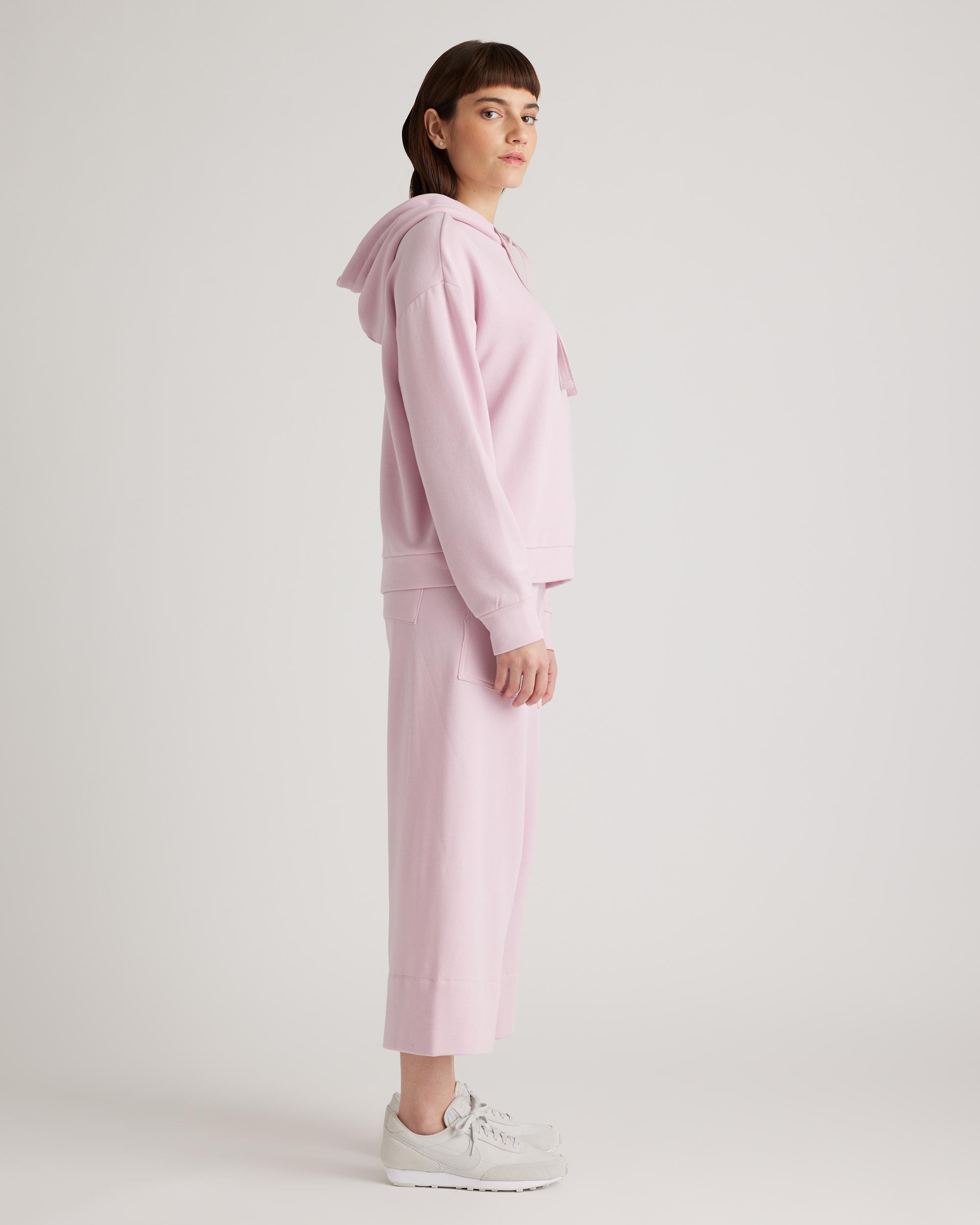 Quince | Women's SuperSoft Fleece Cropped Wide Leg Pants Lenzing Modal Product Image