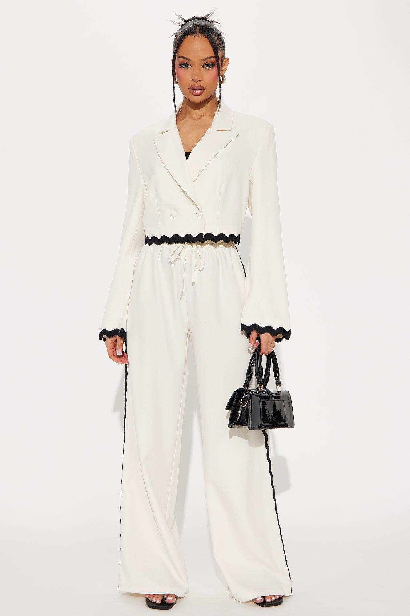 Take Me Higher Cropped Blazer - Cream Product Image