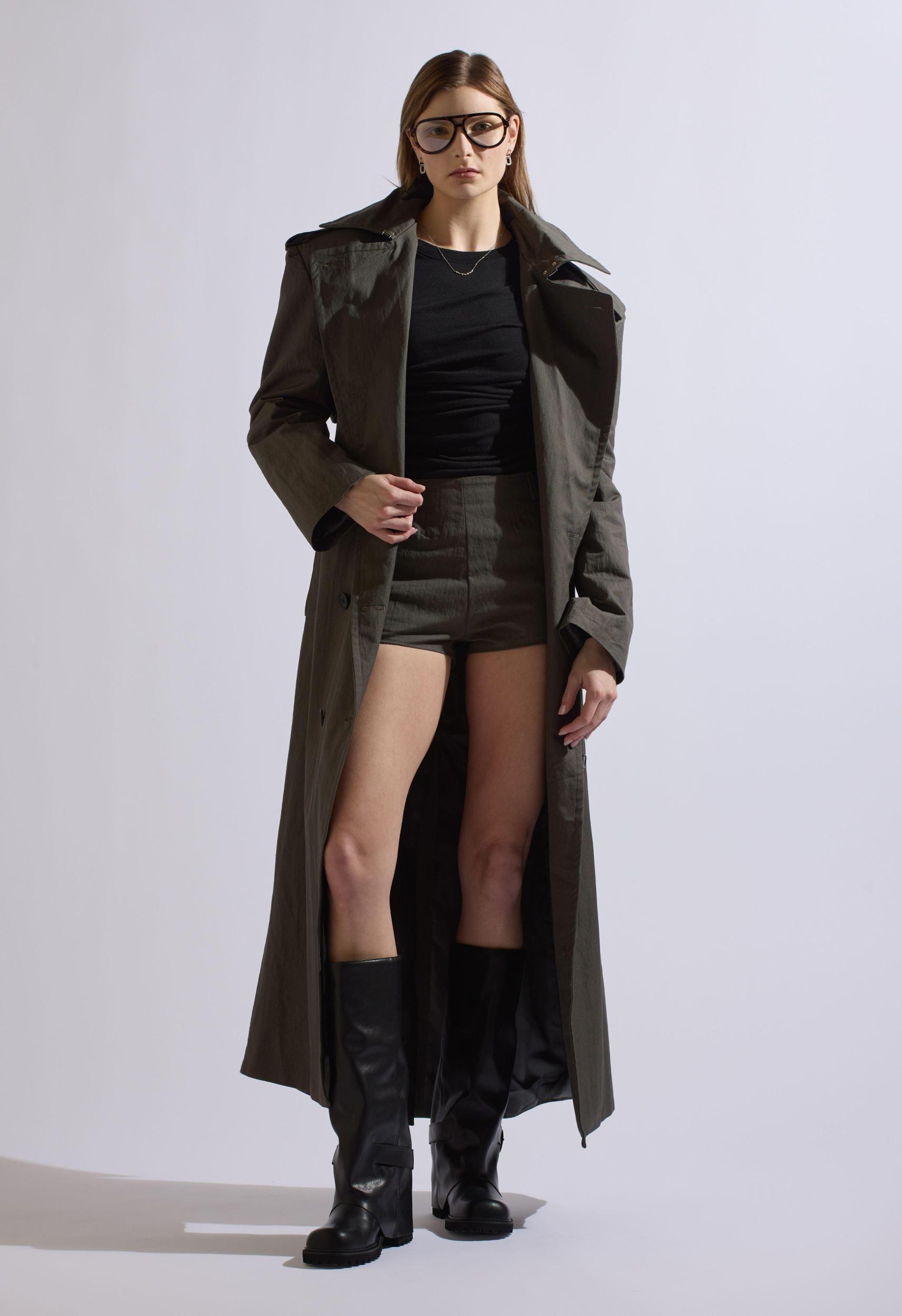 Lila Olive Trench Product Image