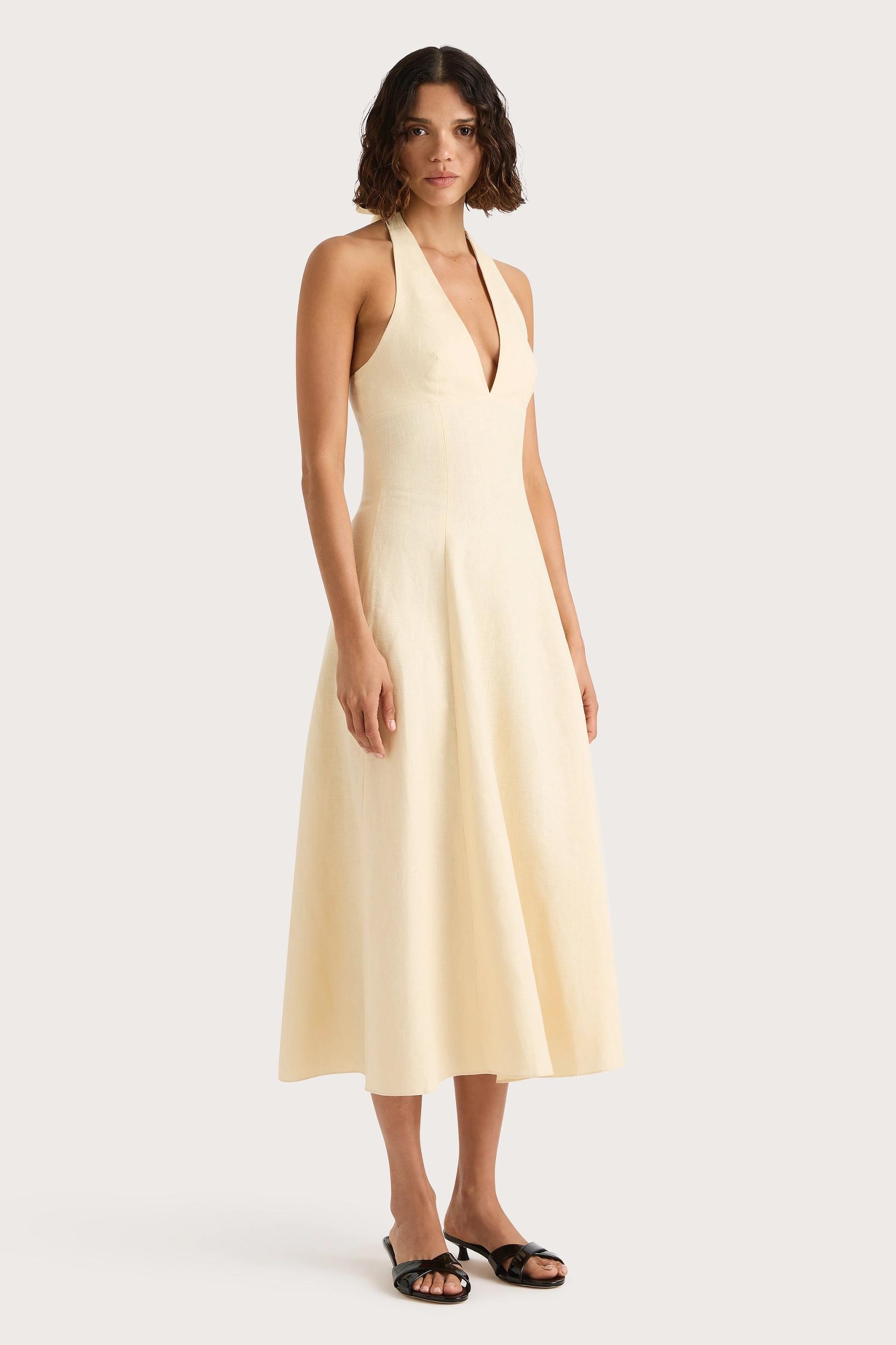 Marais Midi Dress Butter - Final Sale Product Image